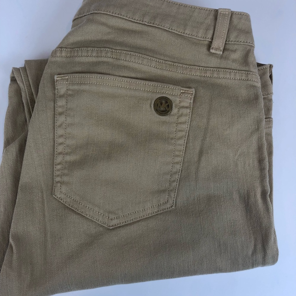 Michael Kors tan skinny jeans size 14